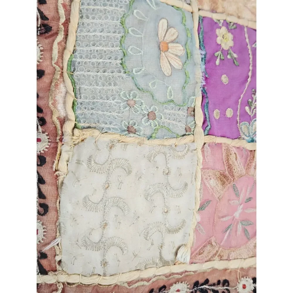 Beautiful Vtg Style Patchwork Cushion Cover Bedroom Décor Boho Retro Y2k